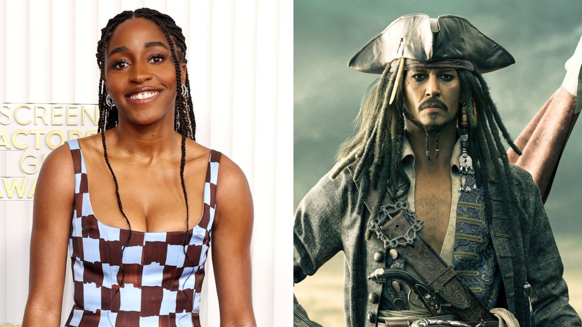 Ayo Edebiri, Johnny Depp as Jack Sparrow